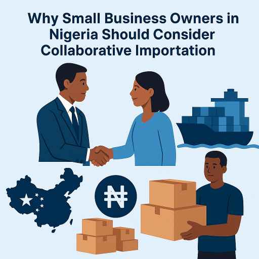 image showing importation for small business in Nigeria and how they can team up to import goods from China, reduce cost per unit, and compete with bigger players through better pricing and profit margins.